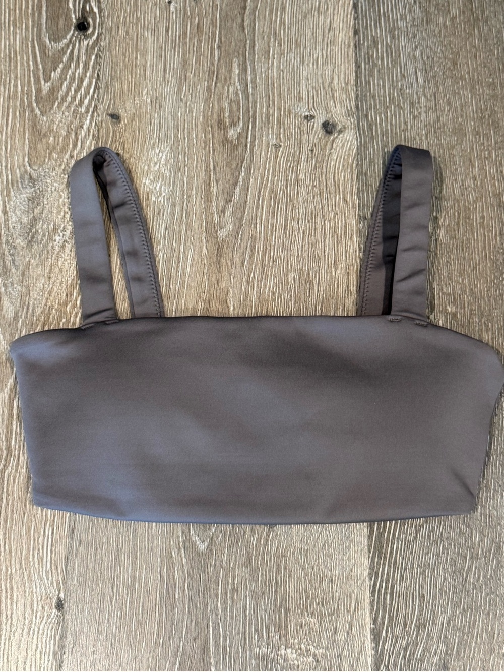 Vuori grey Square-Neck bra